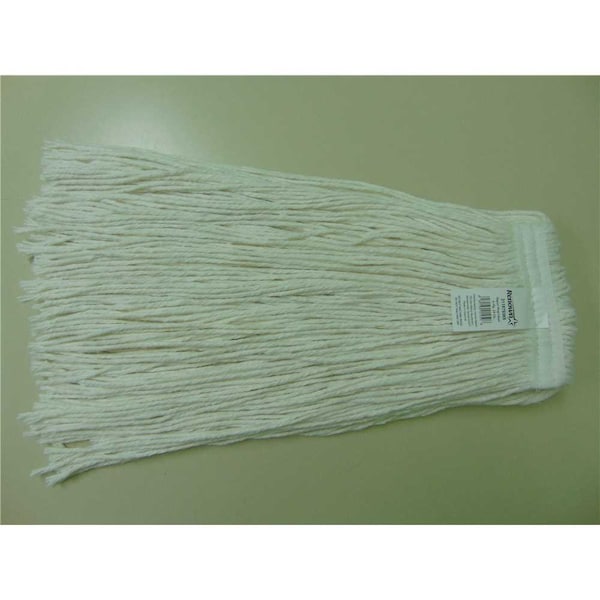 24 oz. 1 in. 4-Ply White Headband Rayon Cut End Mop Head, 6PK